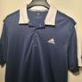 Mens Adidas performance polo t shirt 100% polyester size medium golf sports Image 3