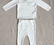 Next Baby White Knit Sweater and Trousers Set 6-9 Months
