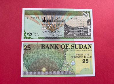 Sudan   25 DINARS  1992   Pick  53b ( Uncirculated )