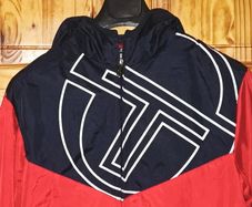 Sergio Tacchini Windbreaker Jacket  Red Navy - Size S