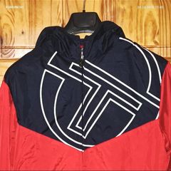 Sergio Tacchini Windbreaker Jacket  Red Navy - Size S