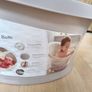 Shnuggle Newborn Baby Bath | Built in Support Bump and Soft Backrest | Suitable from Newborn | Bath Seat Support Includes Plug | White with Grey backrest Image 3