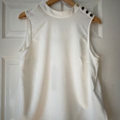 COAST   Ivory Sleeveless Blouse/Top     Size 14    New with tags