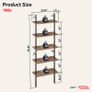 NEW SALE | Ladder Shelf 5-Tier Bookcase Rack 180CM Storage Unit with Metal Frame Floating Wall Shelf Image 2