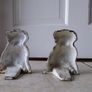 Pair of Vintage Cast Iron Dog Door Stoppers - Spaniel Breed - Pups Image 2