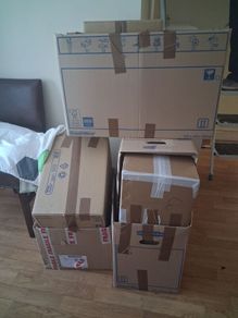 cardboard boxes