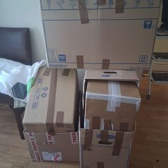 cardboard boxes