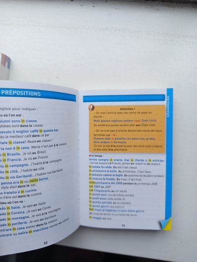 French Italian mini Grammar Verbs Basic Phrases Books