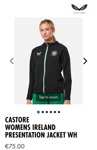 Brand New Castore Womens Ireland Presentation Jacket - Size - U.K.18 - Smaller Fit More A Size - U.K.16 - RRP - 75.00