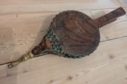 Victorian timber brass and leather bellows
