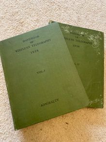 1939 Admirality Handbooks of Wireless Telegraphy