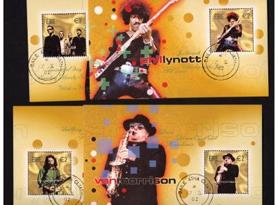 2002 Ireland Irish Rock Legends: U2, Phil Lynott, Van Morrison & Rory Gallagher Stamp Miniature Sheet Fine Used