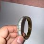 Mother of Pearl Brass Bangle Bracelet MOP Panel Boho Image 7