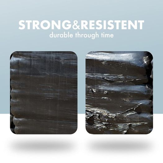 Heavy Duty Pallet Stretch Shrink Wrap Roll | Strong & Secure Packaging Plastic Cling Film | Ideal for Packing, Moving Heavy Objects and Shifting Fragile Items | (Black - 400mm x 150m)