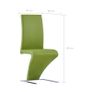 Dining Chairs with Zigzag Shape 6 pcs Green Faux Leather Image 7