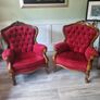 Queen Anne style armchairs and sofa Image 7