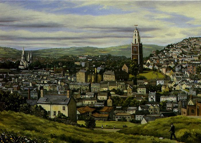 Postcard Cork City from St. Patrick's Hill