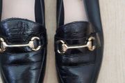 Black Leather Loafers, Office, size 7
