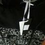 Ladies Silver and Black evening mini dress Image 5