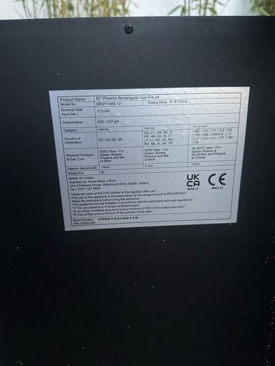 garden gas fire/table