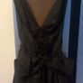 ladies black v neck short dress Image 6