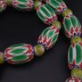 Vintage Venetian Style Chevron & Trade Glass beads Necklace Image 3