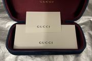 Gucci genuine Glasses Sunglasses Case Hard Shell Blue Velvet