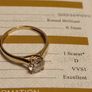 1 carat Brilliant cut Moissanite Yellow Gold Solitaire Ring Image 6