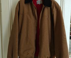 Carhartt Santa Fe Jacket Mens M Brown Workwear Canvas Jacket