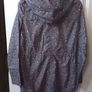 SALE! Grey Floral Hooded Rain Jacket size S Image 2
