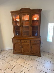 Pine Display Cabinet