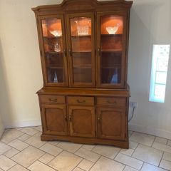 Pine Display Cabinet