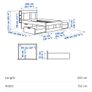 Brimnes bed / bed side tables and mattress Image 6