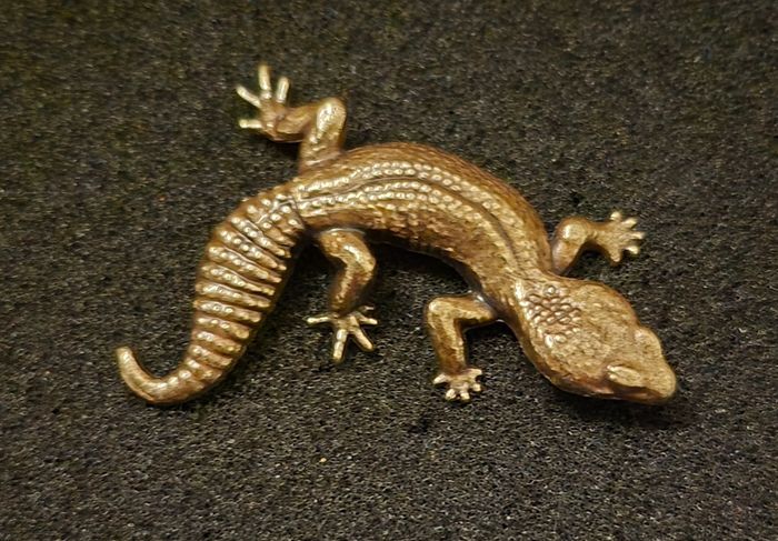 3 brass lizards.