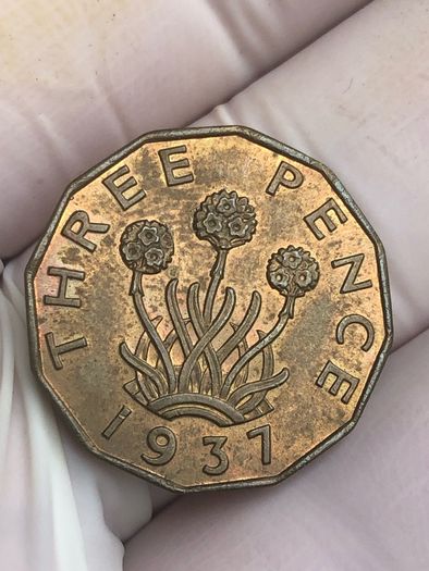 Matt PROOF 1937 British Threepence coin  - 26,000 minted only  Post included
