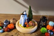 handmade air dry clay ghosts!
