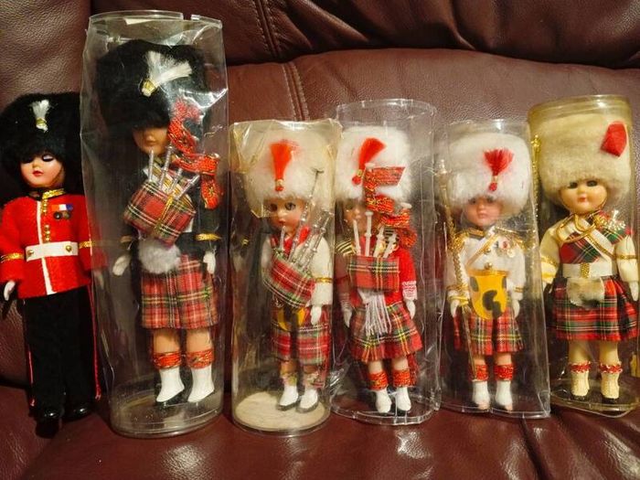 Rare Vintage Scottish and British Guard Doll Collection