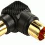New 90 Degree Angle RCA Male RCA Female Adapter Right Phono Socket Plug #193 Image 2