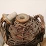 Antique Wicker Stoneware Whisky Bottle Image 3
