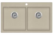 Granite Kitchen Sink Double Basins Beige