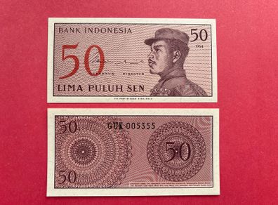 Indonesia  50 Sen  1964.   ( uncirculated ) .