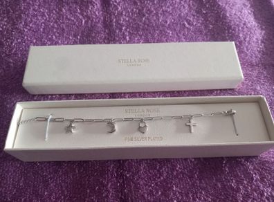 Brand New Silver Plated Charm Bracelet