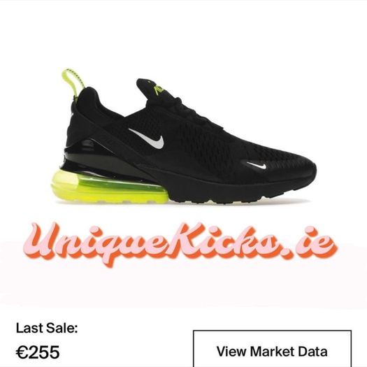 Premium Nike Air Max 270 Neon Black