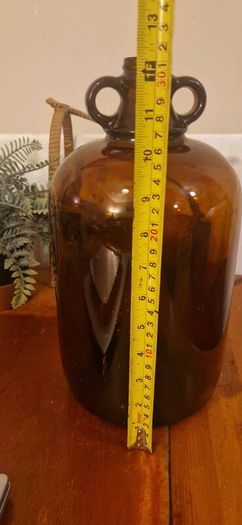 A Large Antique Scottish Amber Glass Demijohn 1920s UGB