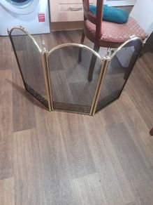 New 3 Way Brass Spark Guard for Open Fireplace, no Box