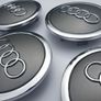 4x Audi 68mm 69mm 3D Silver Chrome alloy wheel centre caps cap 4B0601170 Hub Cover Image 5