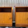 Pair of Midcentury retro vintage Oak Bedsides by Meredew c.1960s Image 2