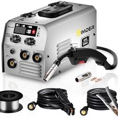 140 Amp MIG Welder 240V Machine Stick/Flux Core MIG/Lift TIG 3 in 1 Welding Machine with IGBT Inverter and 1lb Welding Wire, for Metal DIY Projects/Home/Farm/Car