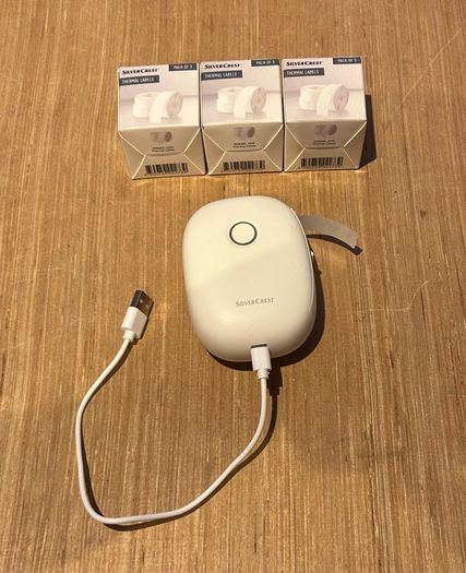 SilverCrest Bluetooth Label Printer (model 4435) and Thermal Labels (3boxes)