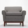 Vintage Grey Tweed Armchair, Sweden, 1960s. Image 6